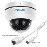 8MP 4K PTZ IP Camera Outdoor Dome Onvif PoE 5X Optical Zoom CCTV Audio AI Auto Tracking Surveillance Camera